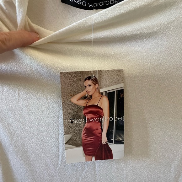 NWT naked wardrobe white dress S - Picture 2 of 3